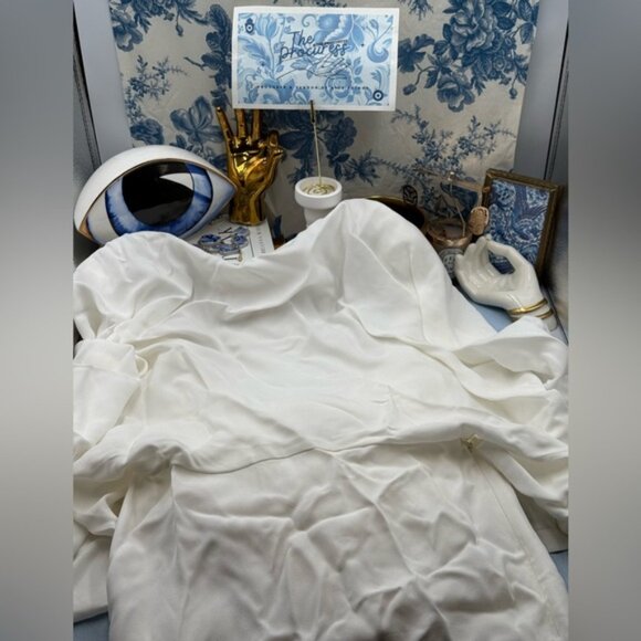 🆕 RAT & BOA 🧿 NWOT Margot Boatneck Long Sleeve Open Back White Maxi, Sz XXS - Picture 13 of 16